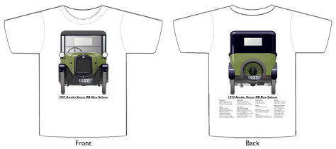 Austin Seven RB Box Saloon 1927 T-shirt Front & Back